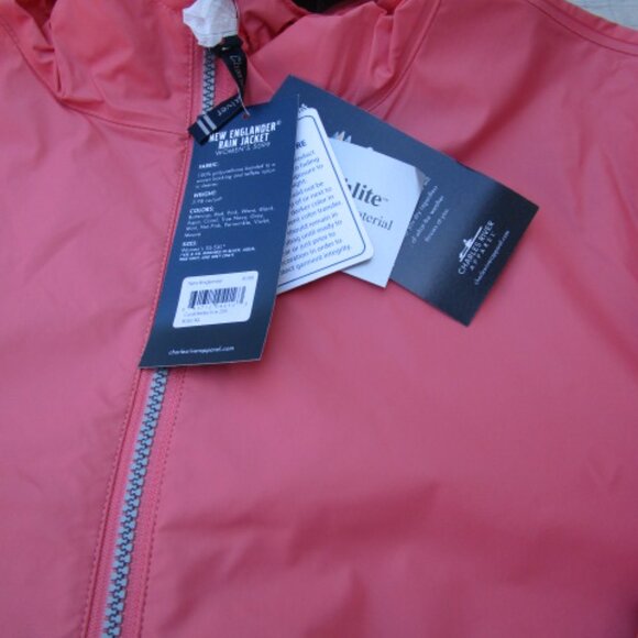 Charles River Apparel Women's Englander Waterproof Raincoat Jacket Coral Reflect - Picture 4 of 6